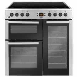 Beko BDVC90X 90cm Electric Ceramic Range Cooker in Stainless Steel